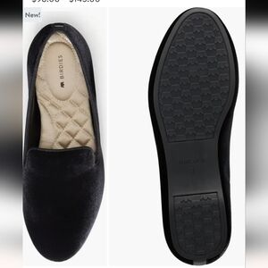 Birdies Women's Elegant Black Velvet Flats